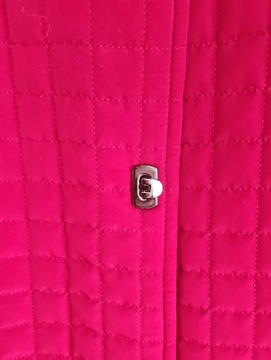 Gallery Red Quilted Coat with Classic Collar - Picture 3 of 7